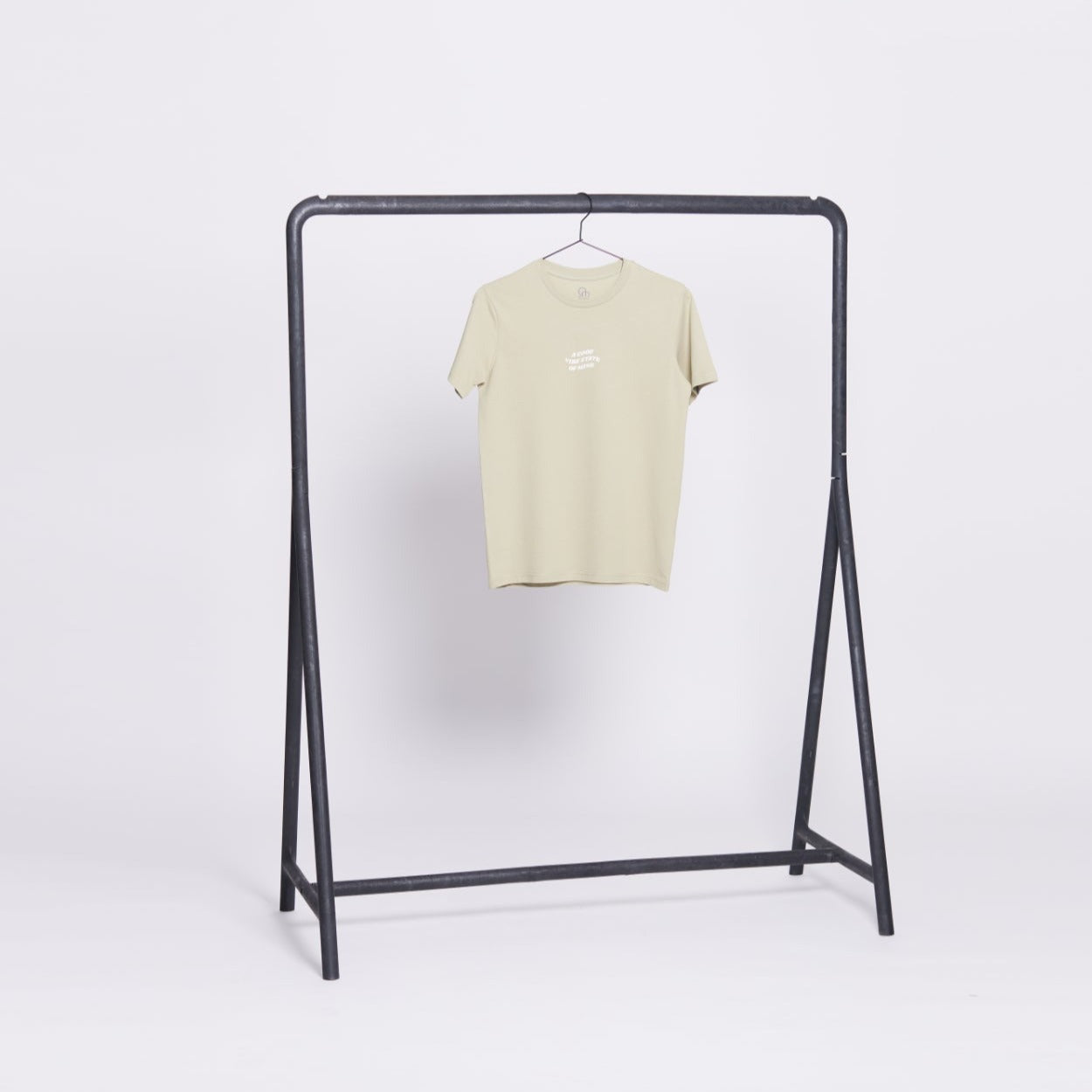 unisex t-shirt „a good vibe state of mind“ - sage/organic/medium fit