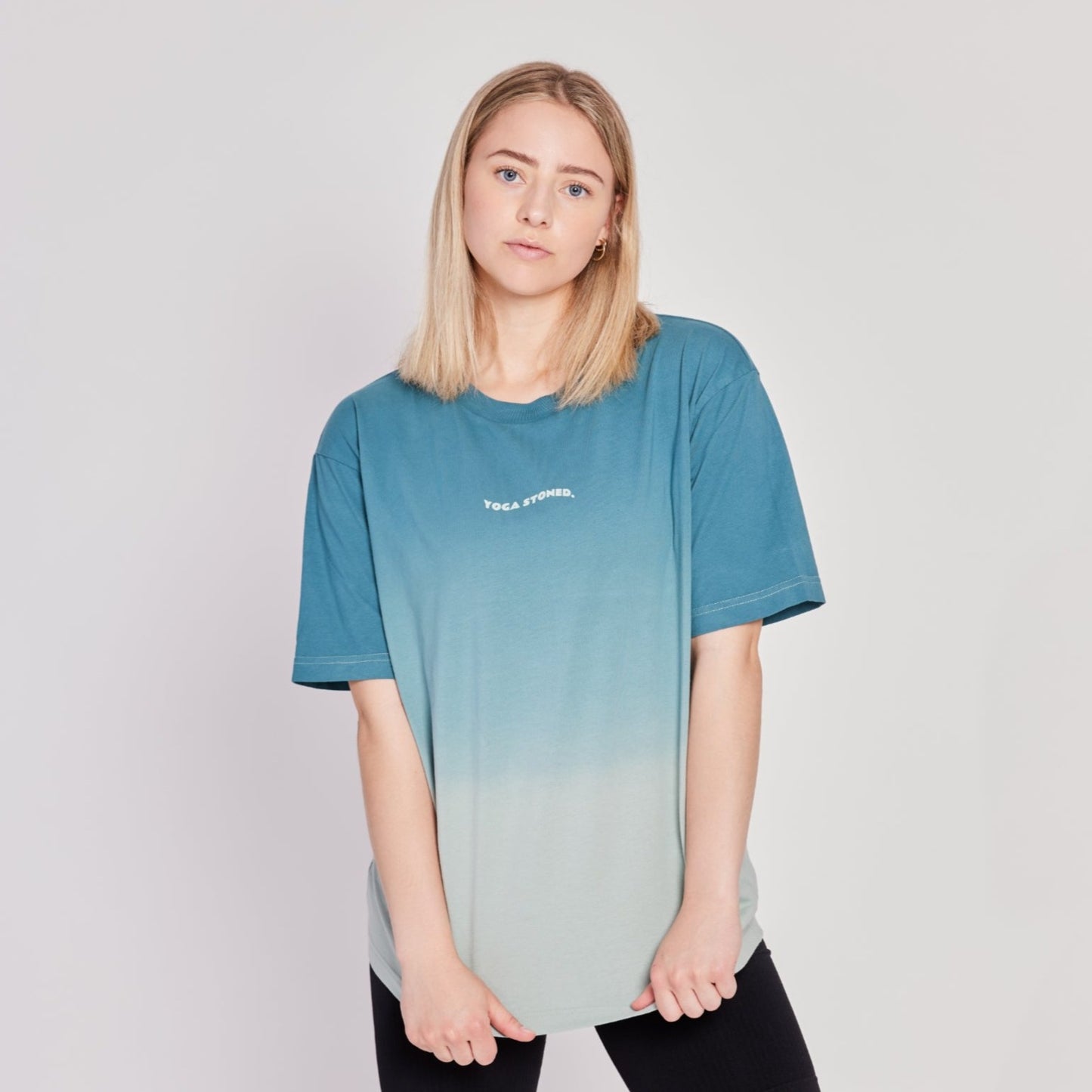 unisex t-shirt „yoga stoned“ - organic/aloe-hydro/relaxed fit