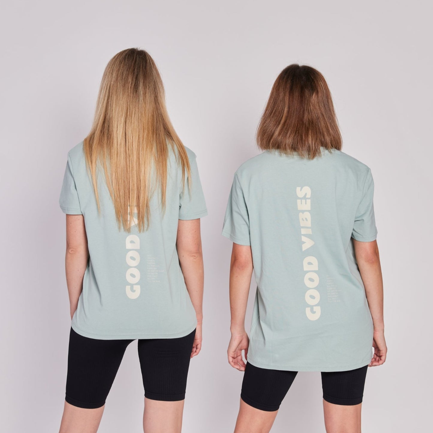 unisex t-shirt „good vibes“ - aloe/organic/medium fit