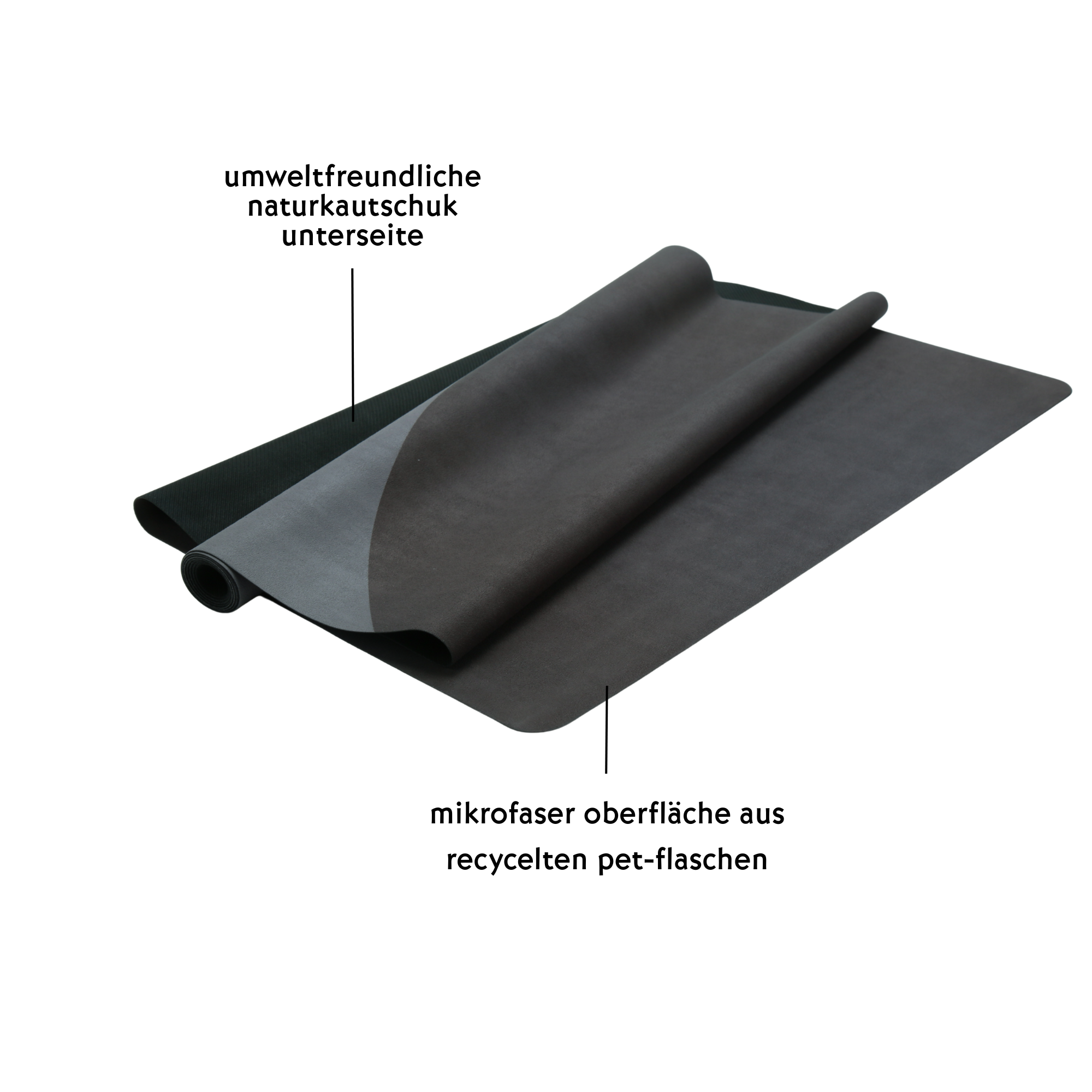 yin & yang ☯ mat - grey