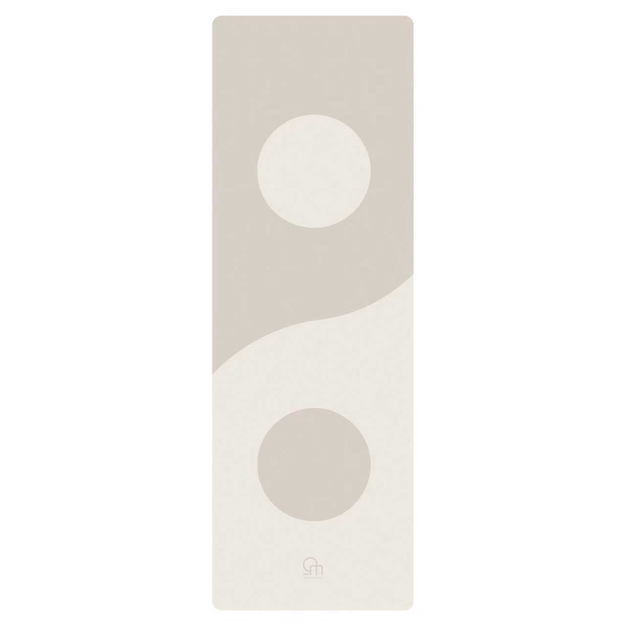 Matte mit Ying & Yang Design in beige