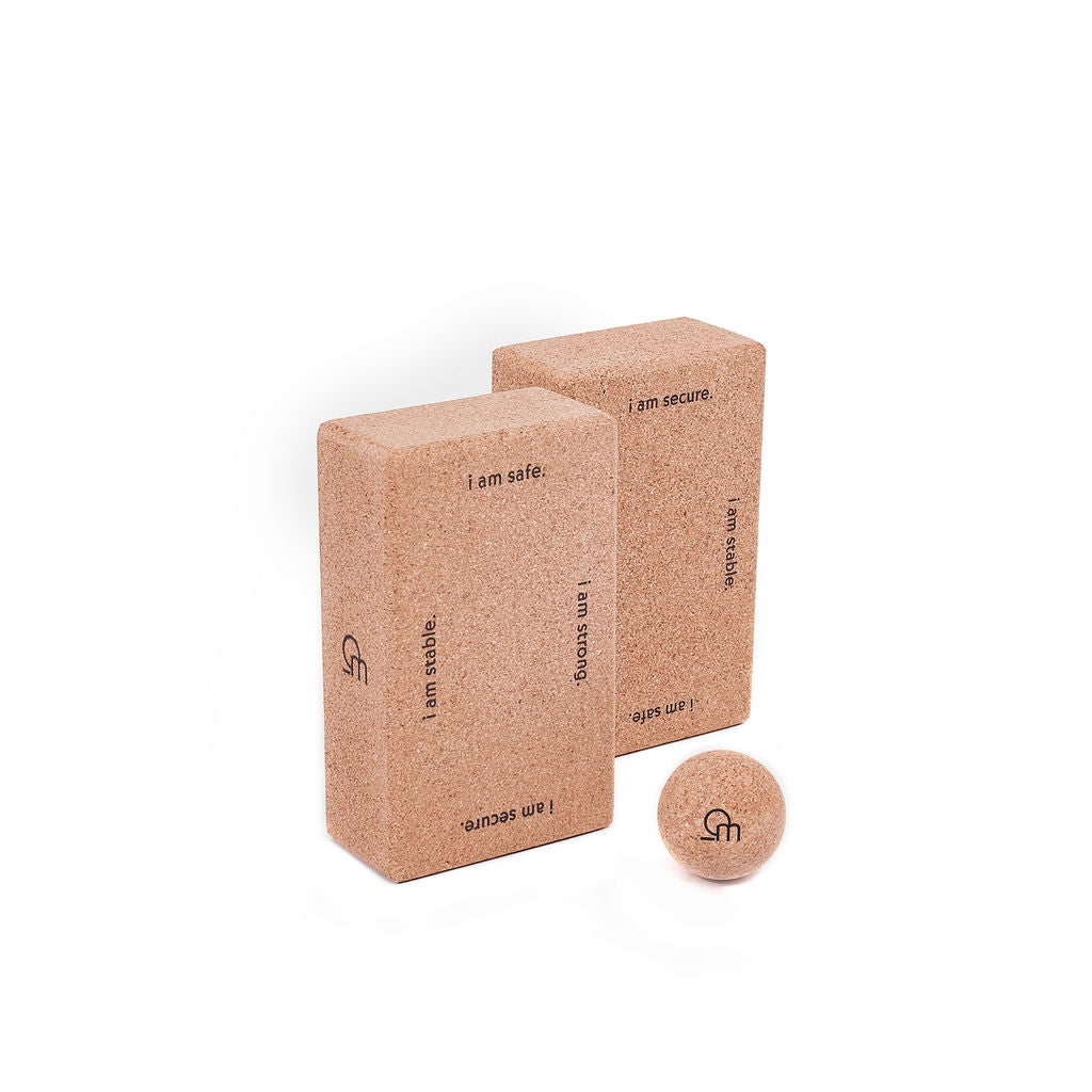 yoga block & fascia ball bundle